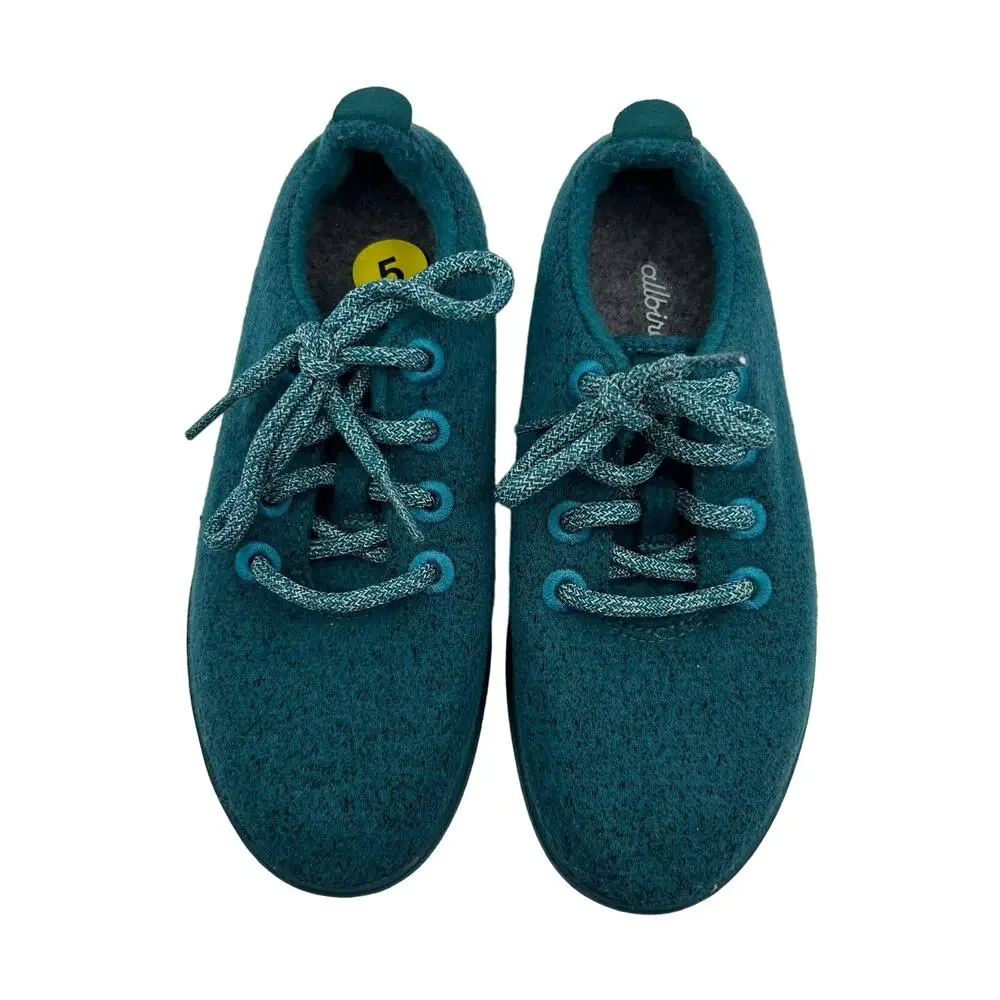 Allbirds Womens Wool Runners US 5 Tuke Teal/Blue Comfort Shoes Lace-up Athletica